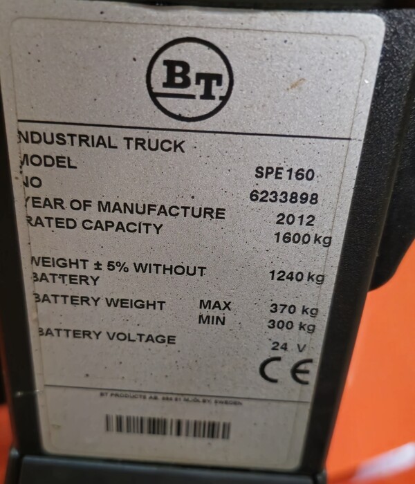 BT SPE160 Pallet Stacker - 1